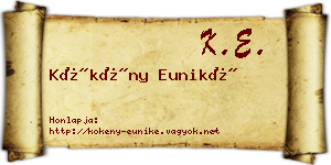 Kökény Euniké névjegykártya